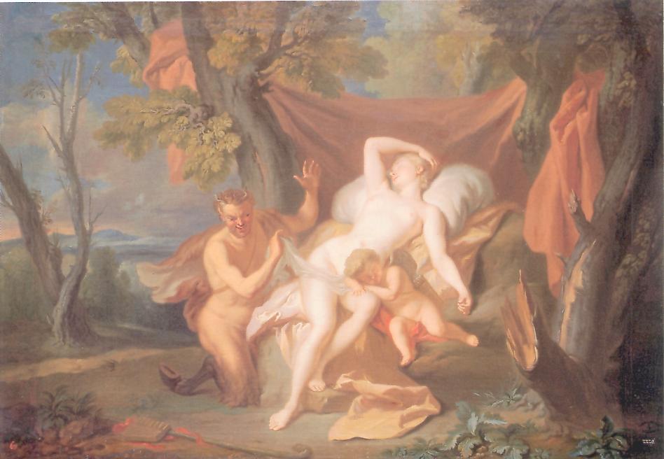 Zeus en satyre et Antiope par Louis de Silvestre