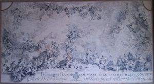 Pr d'un Plafond qui devoit estre executé dans la grande Galerie de la Banque de Paris Inventé et peint par le Moine  1754Nicolas-Charles de Silvestre