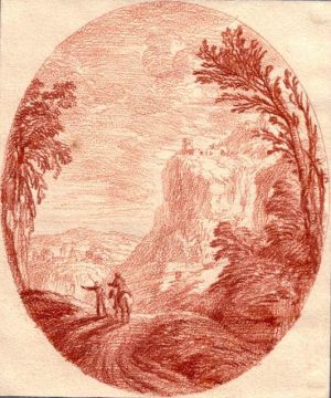 Voyageurs devant une collineNicolas-Charles de Silvestre