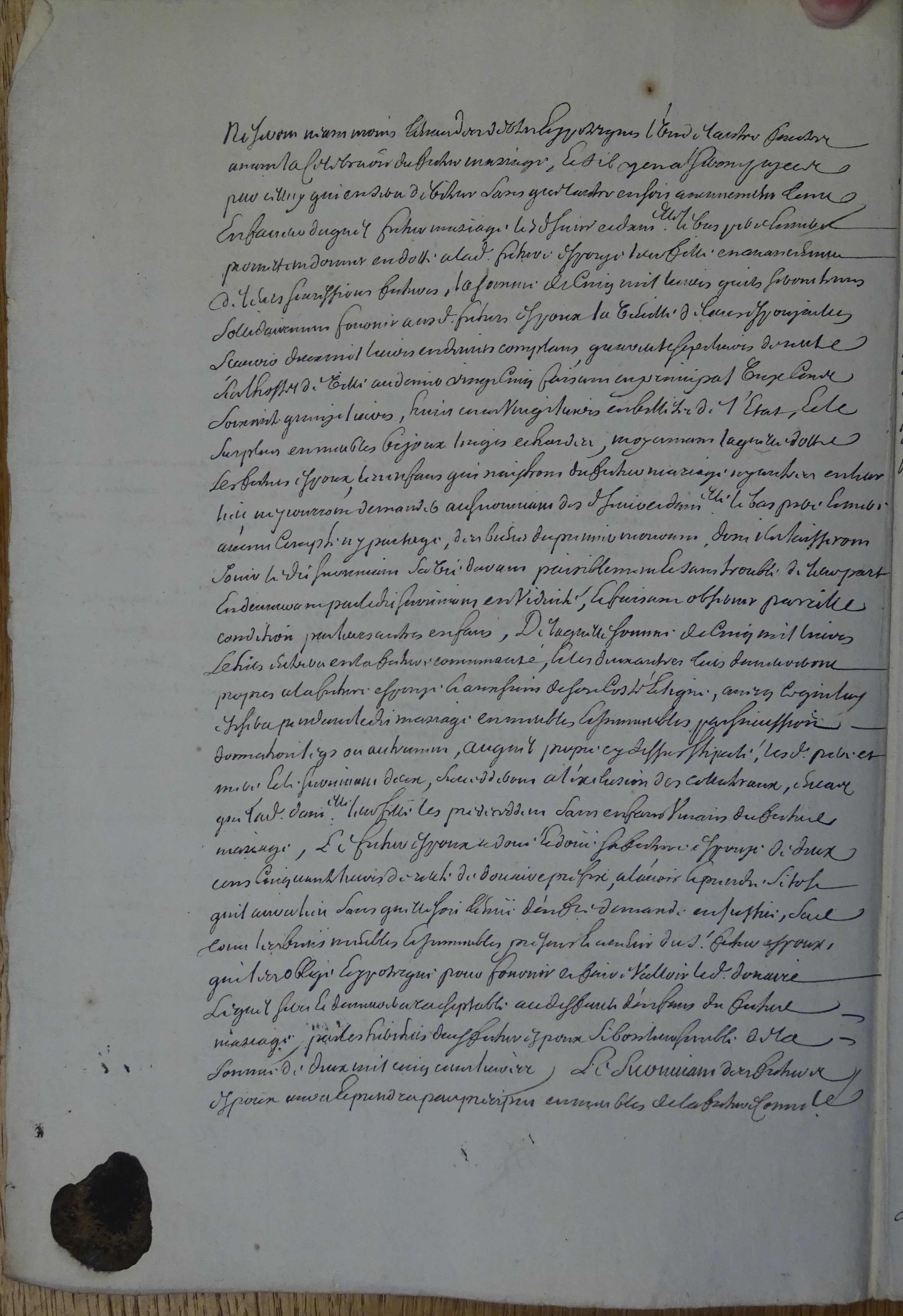  Contrat de Mariage entre Nicolas Charles de Silvestre et Madeleine Lebas - Page 2