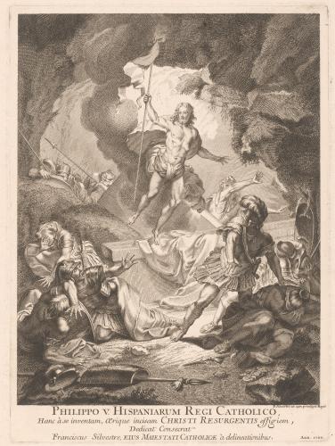 Le Christ ressuscité avec une bannière par Charles-François Silvestre