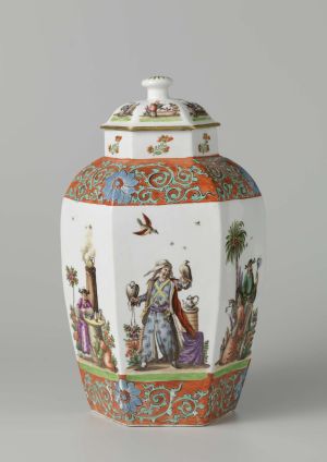 Vase de Meissen avec sujets inspirés de Charles François par Charles-François Silvestre