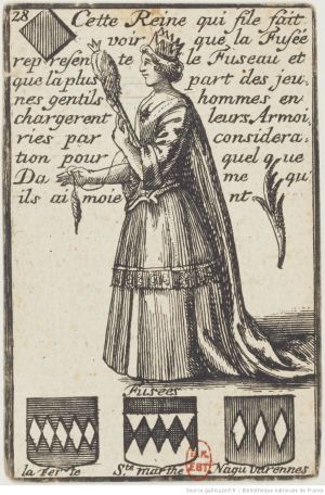 28 Dame de carreau par Charles-François Silvestre