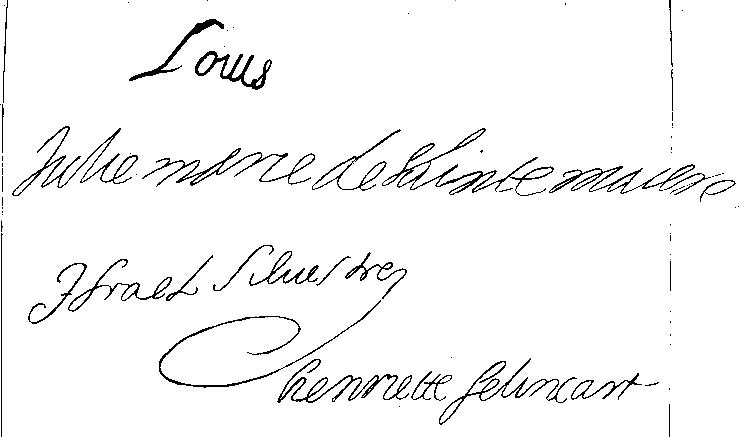 Louis l'ainé Silvestre : Signatures sur l'acte de baptème